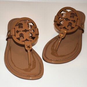 NIB Tory Burch Patent Leather Miller - Sand, Size 10